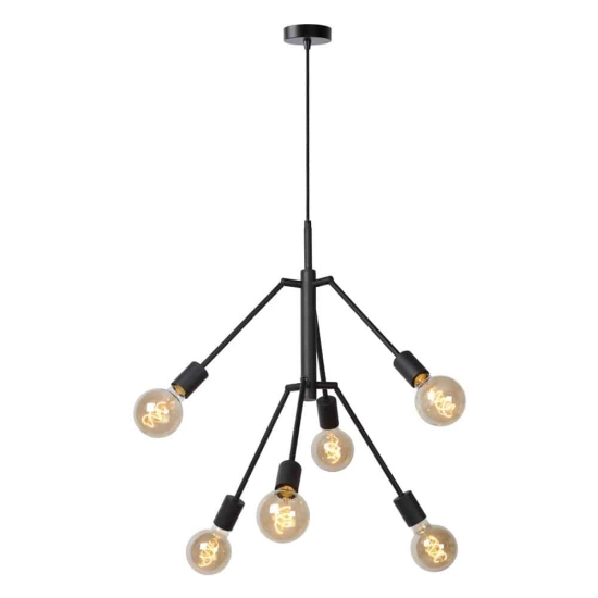 kinkiecik.pl Lampa wisząca LESTER 6xE27 Black 21424/06/30 Lucide